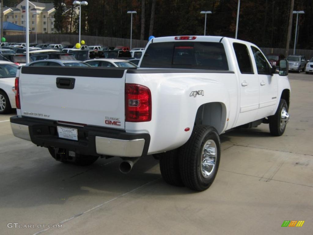 2011 Sierra 2500HD SLT Extended Cab 4x4 Dually - Summit White / Very Dark Cashmere/Light Cashmere photo #5
