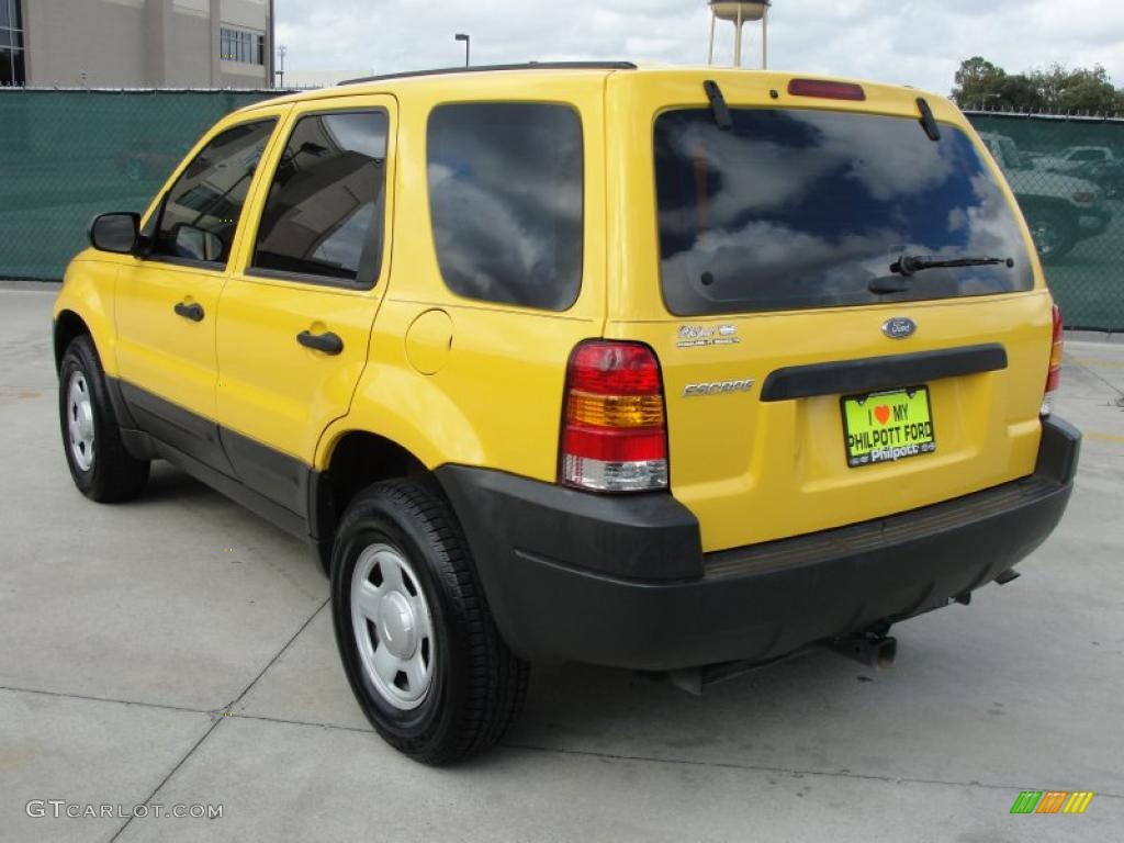 2003 Escape XLS V6 - Chrome Yellow Metallic / Medium Dark Flint photo #5