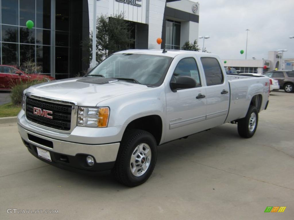 2011 Sierra 3500HD SLT Crew Cab 4x4 - Summit White / Light Cashmere/Dark Cashmere photo #1