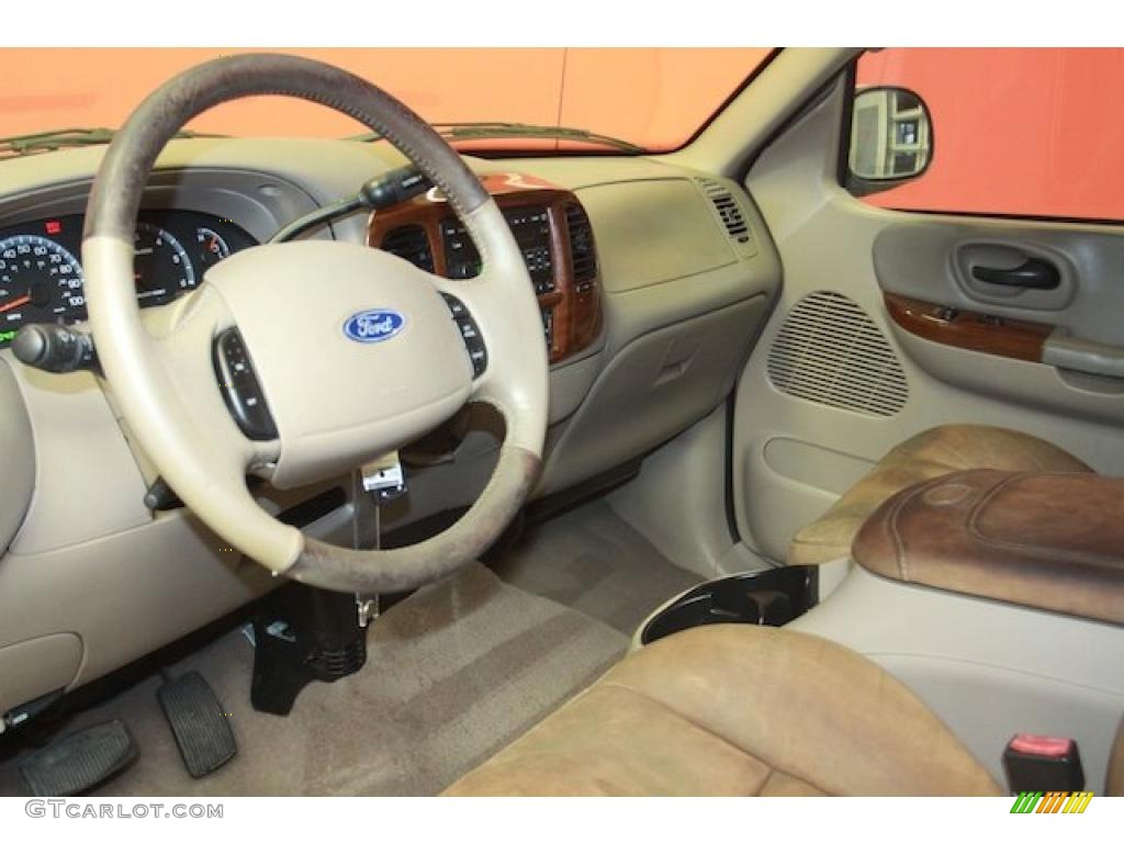 Castano Brown Leather Interior 2003 Ford F150 King Ranch SuperCrew Photo #40546901