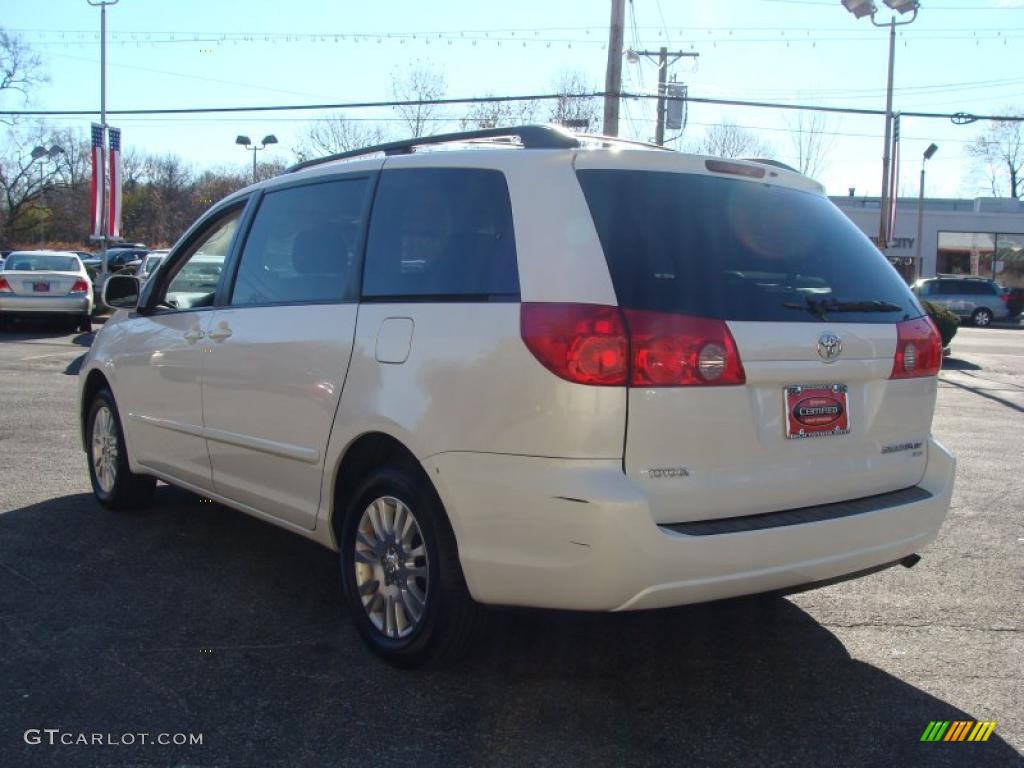 2007 Sienna XLE Limited AWD - Arctic Frost Pearl White / Stone photo #6