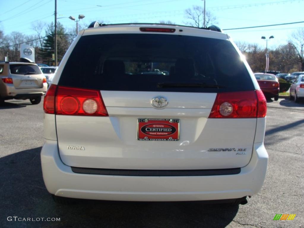 2007 Sienna XLE Limited AWD - Arctic Frost Pearl White / Stone photo #7