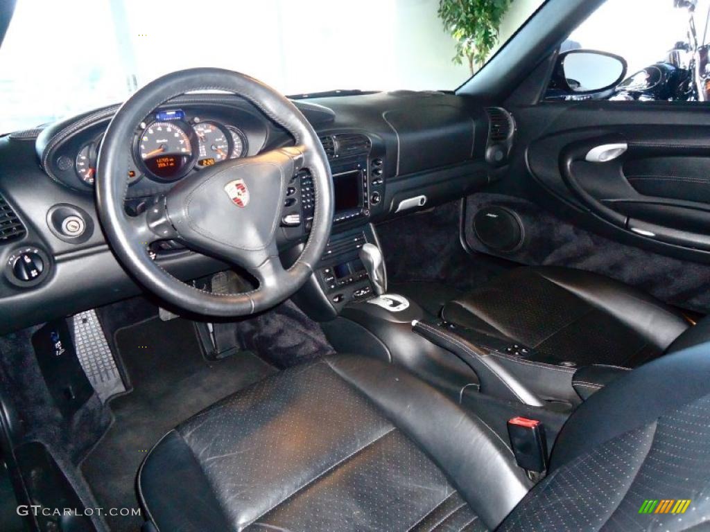 Black Interior 2005 Porsche 911 Turbo Cabriolet Photo #40547969