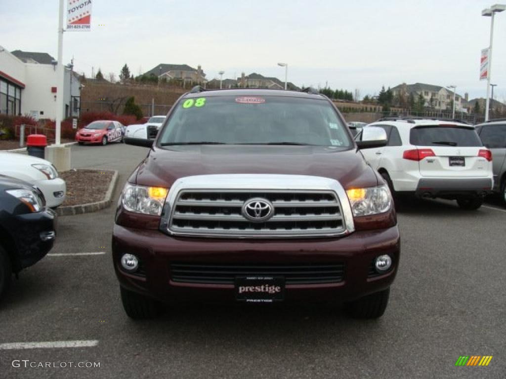 2008 Sequoia Limited 4WD - Cassis Red Pearl / Graphite photo #2