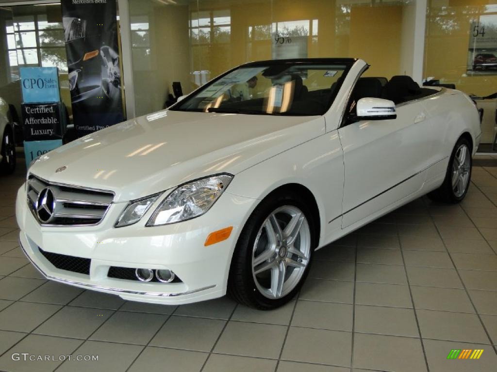 2011 E 350 Cabriolet - Diamond White Metallic / Black photo #1