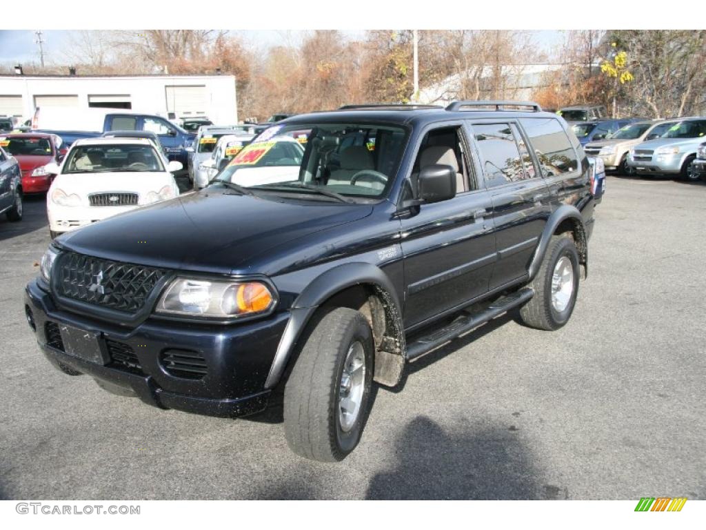 2002 Montero Sport LS 4x4 - Memphis Blue Pearl / Gray photo #1