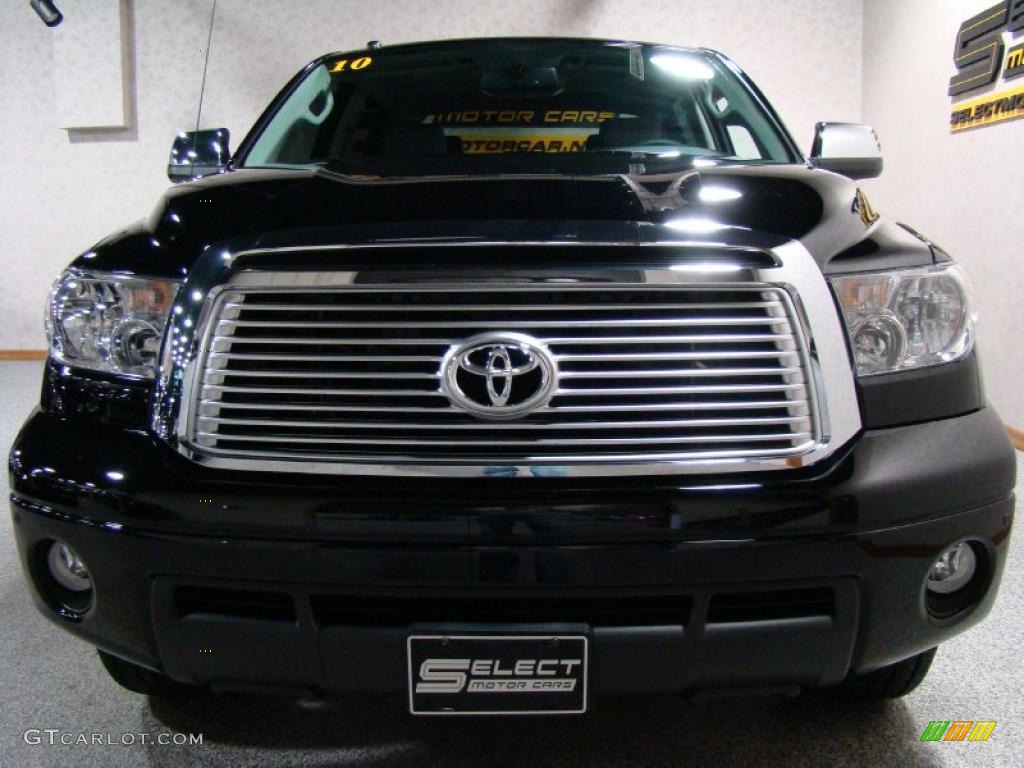 2010 Tundra Limited CrewMax 4x4 - Black / Graphite Gray photo #2