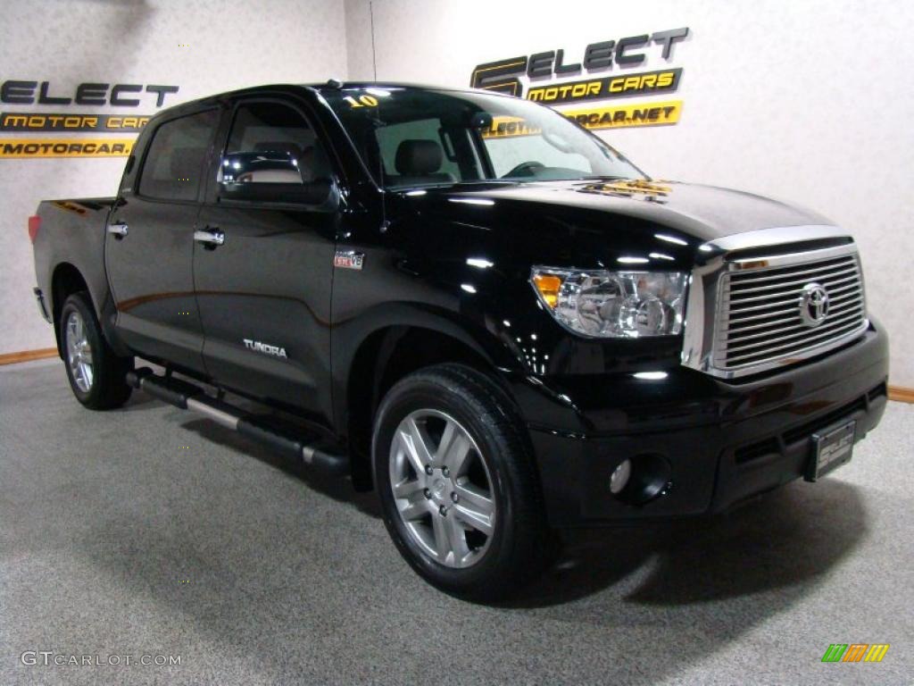 2010 Tundra Limited CrewMax 4x4 - Black / Graphite Gray photo #3