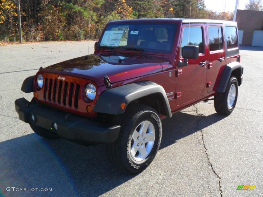2011 Wrangler Unlimited Sport 4x4 - Flame Red / Black photo #1