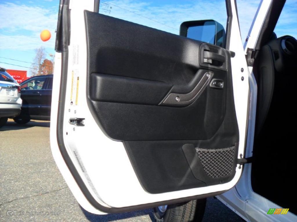 2011 Jeep Wrangler Sport S 4x4 Black Door Panel Photo #40559065
