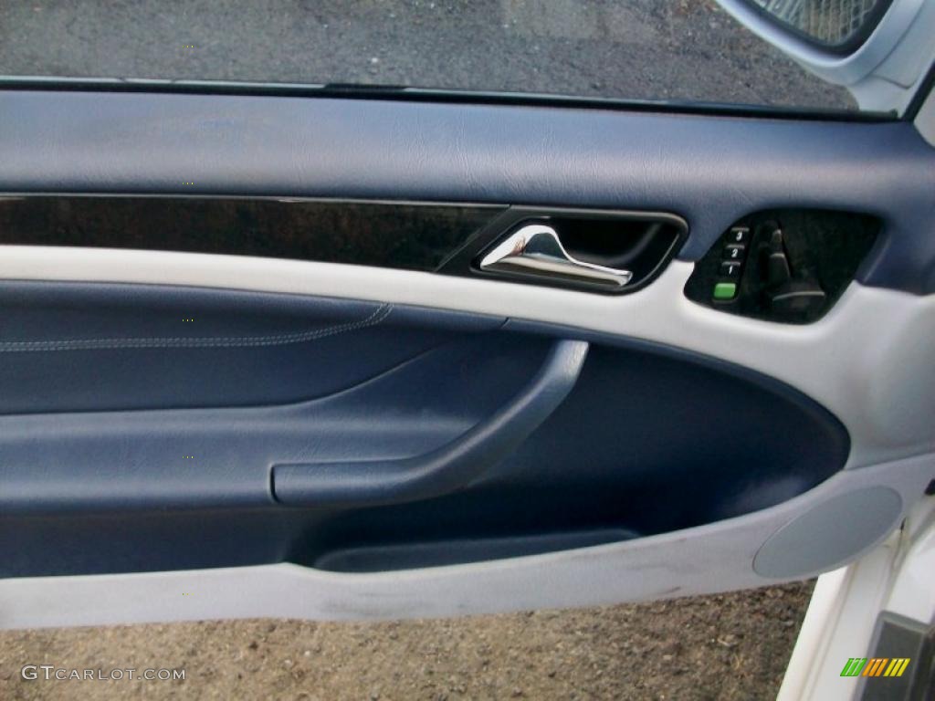 2002 Mercedes-Benz CLK 430 Cabriolet Dark Blue/Ash Door Panel Photo #40559461