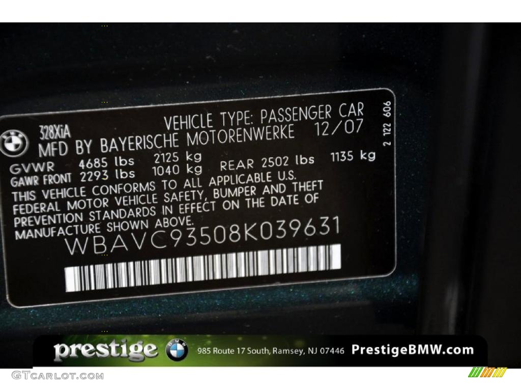 2008 3 Series 328xi Sedan - Deep Green Metallic / Terra Dakota Leather photo #13