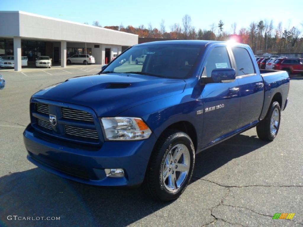 2011 Ram 1500 Sport Crew Cab - Deep Water Blue Pearl / Dark Slate Gray photo #1