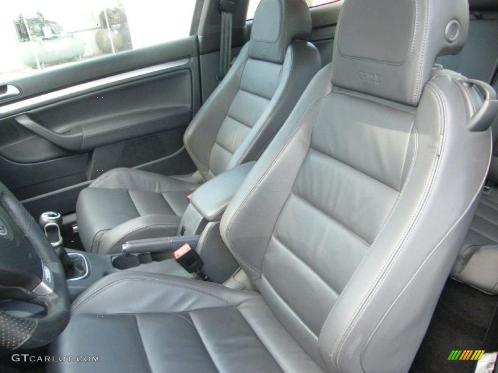Anthracite Black Leather Interior 2009 Volkswagen GTI 2 Door Photo #40563141