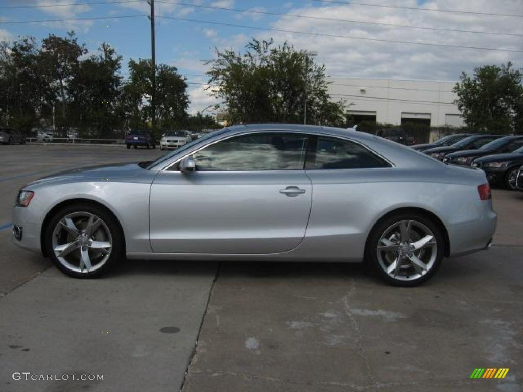 2011 A5 2.0T quattro Coupe - Ice Silver Metallic / Black photo #4