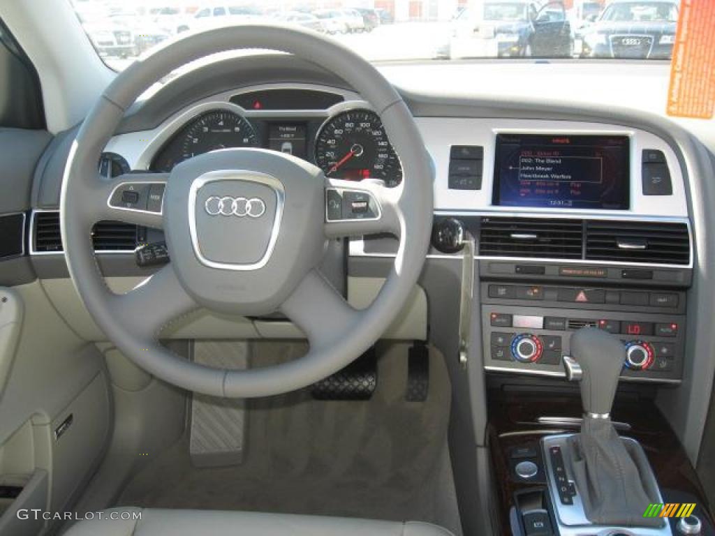 2011 Audi A6 3.0T quattro Sedan Light Gray Dashboard Photo #40565651