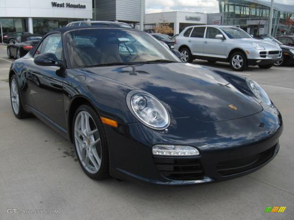 2011 911 Carrera Cabriolet - Dark Blue Metallic / Sand Beige photo #1