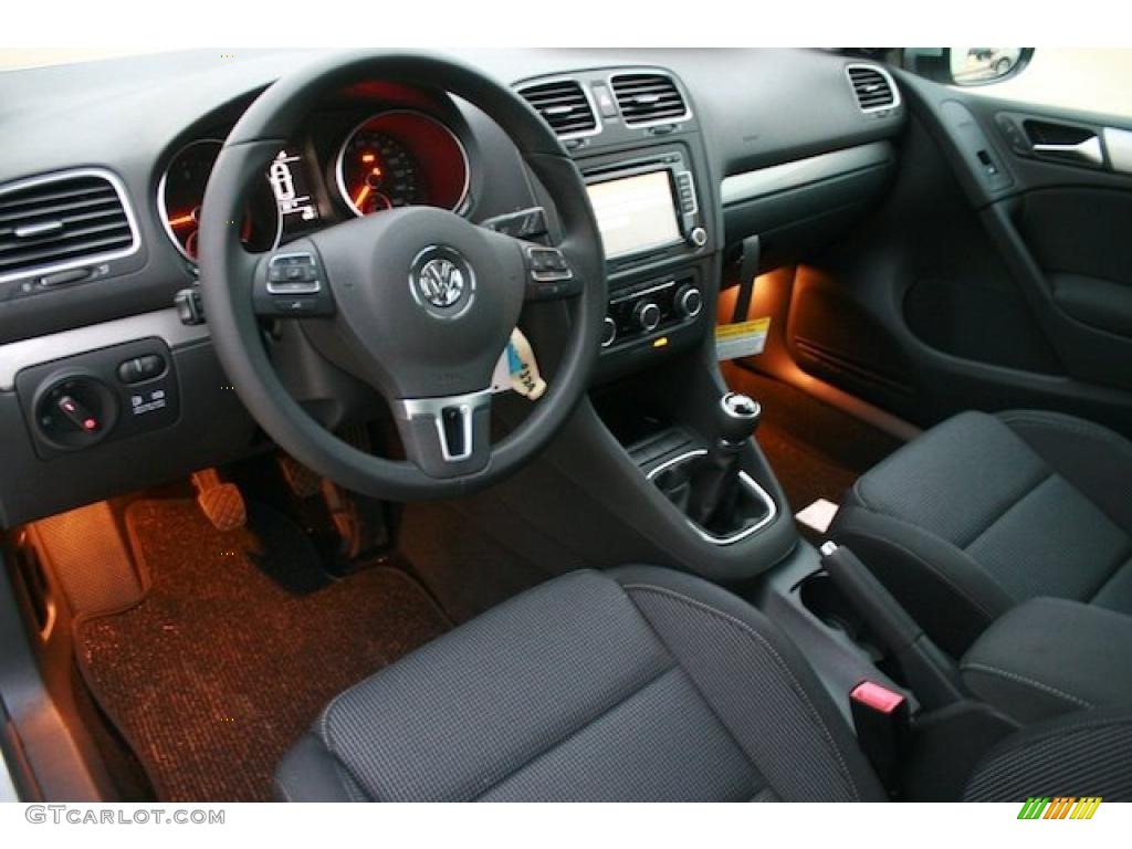 Titan Black Interior 2011 Volkswagen Golf 4 Door TDI Photo #40567754