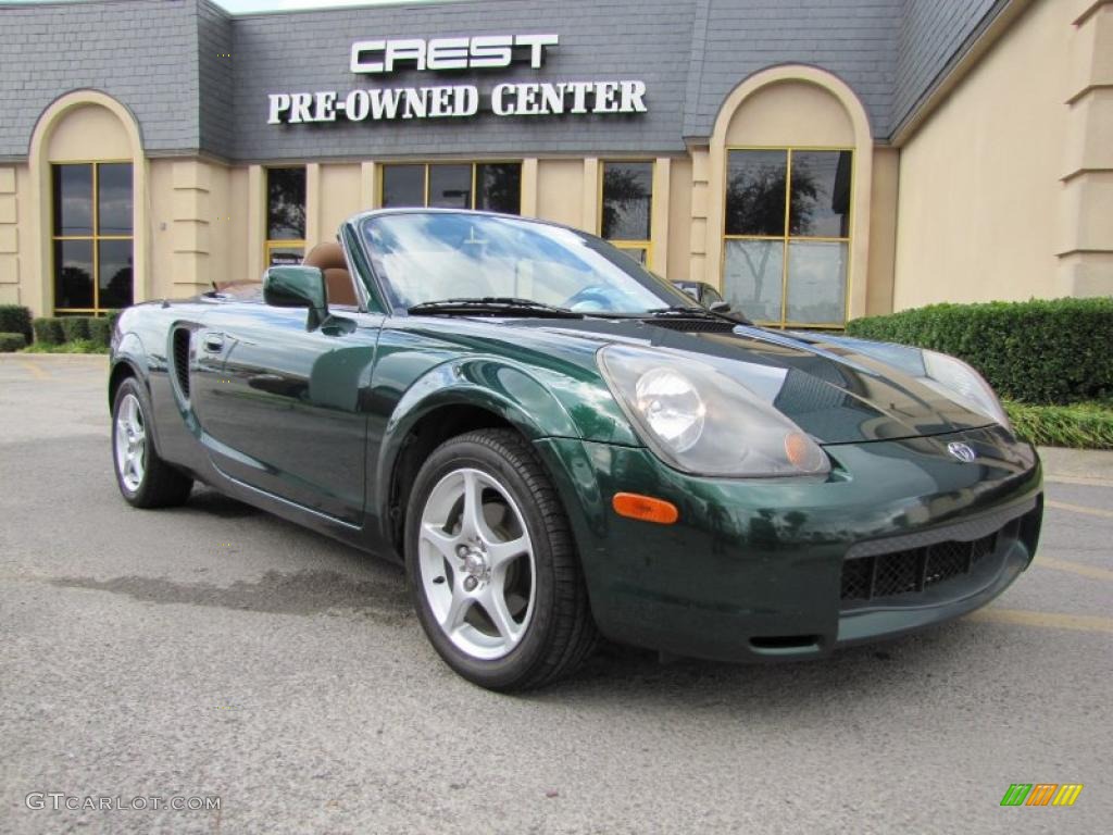 2001 MR2 Spyder Roadster - Electric Green Metallic / Tan photo #1