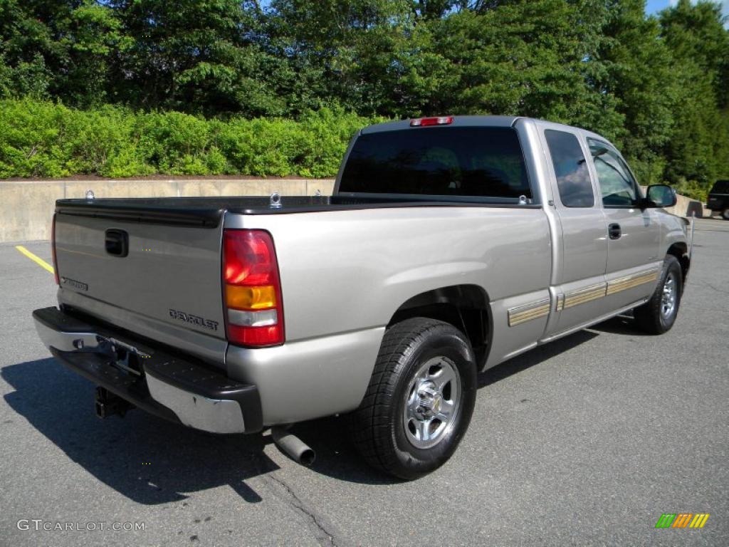 2002 Silverado 1500 LS Extended Cab - Light Pewter Metallic / Medium Gray photo #5