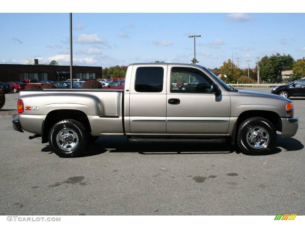 Pewter Metallic 2003 GMC Sierra 1500 SLE Extended Cab 4x4 Exterior Photo #40574881