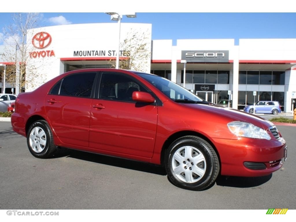 2006 Corolla LE - Impulse Red Pearl / Beige photo #1