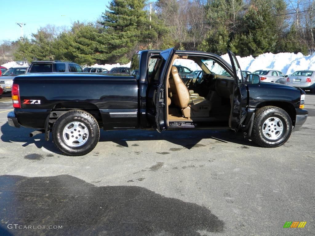 2000 Silverado 1500 Z71 Extended Cab 4x4 - Onyx Black / Medium Oak photo #6