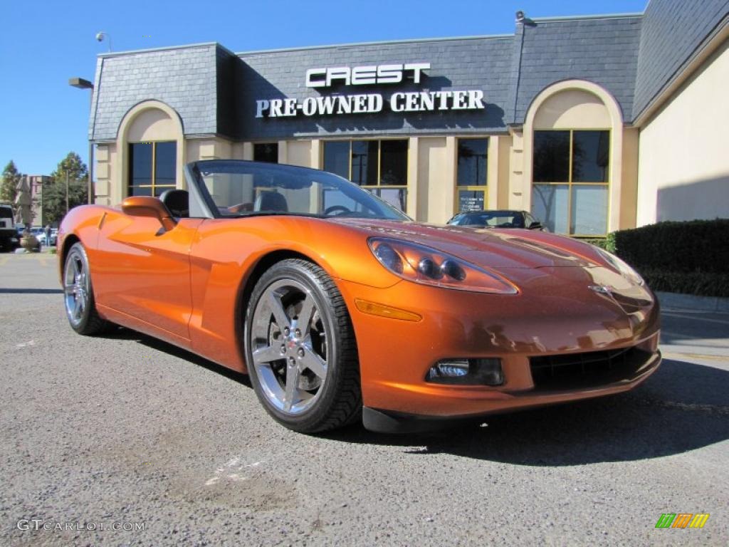 2007 Corvette Convertible - Atomic Orange Metallic / Cashmere photo #1