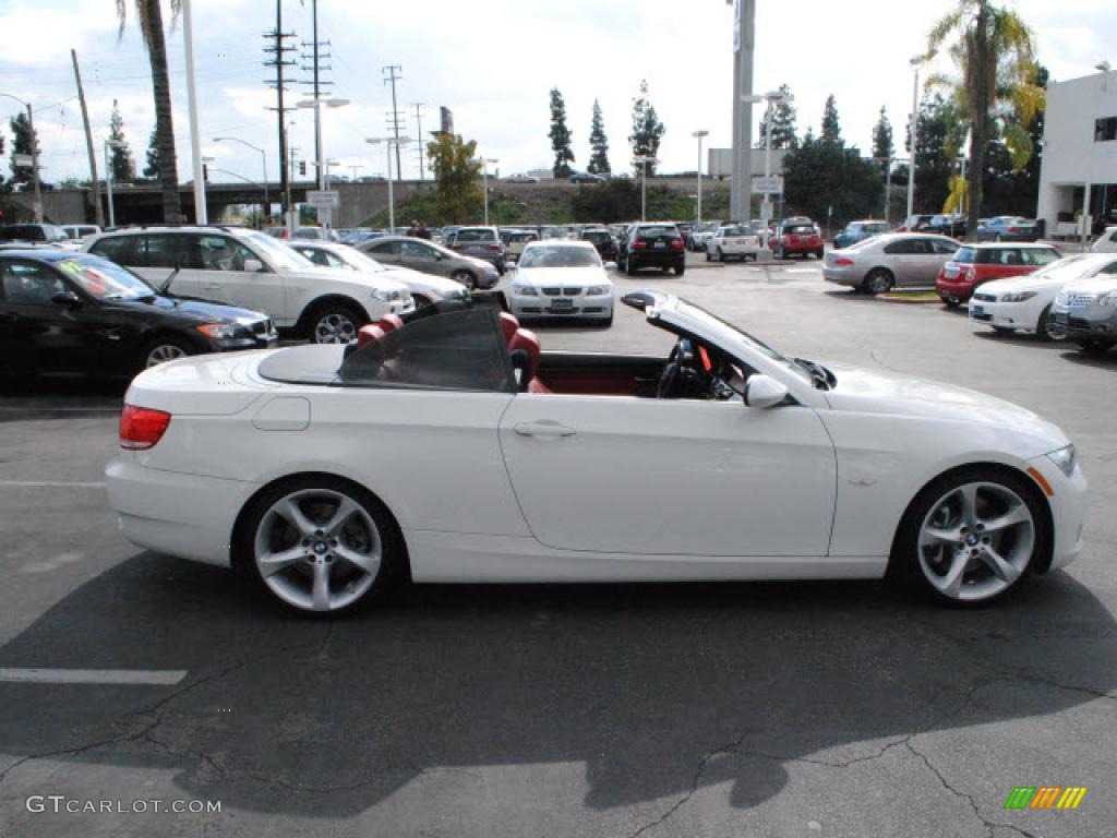 2008 3 Series 335i Convertible - Alpine White / Coral Red/Black photo #3