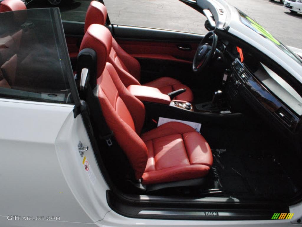 2008 3 Series 335i Convertible - Alpine White / Coral Red/Black photo #5