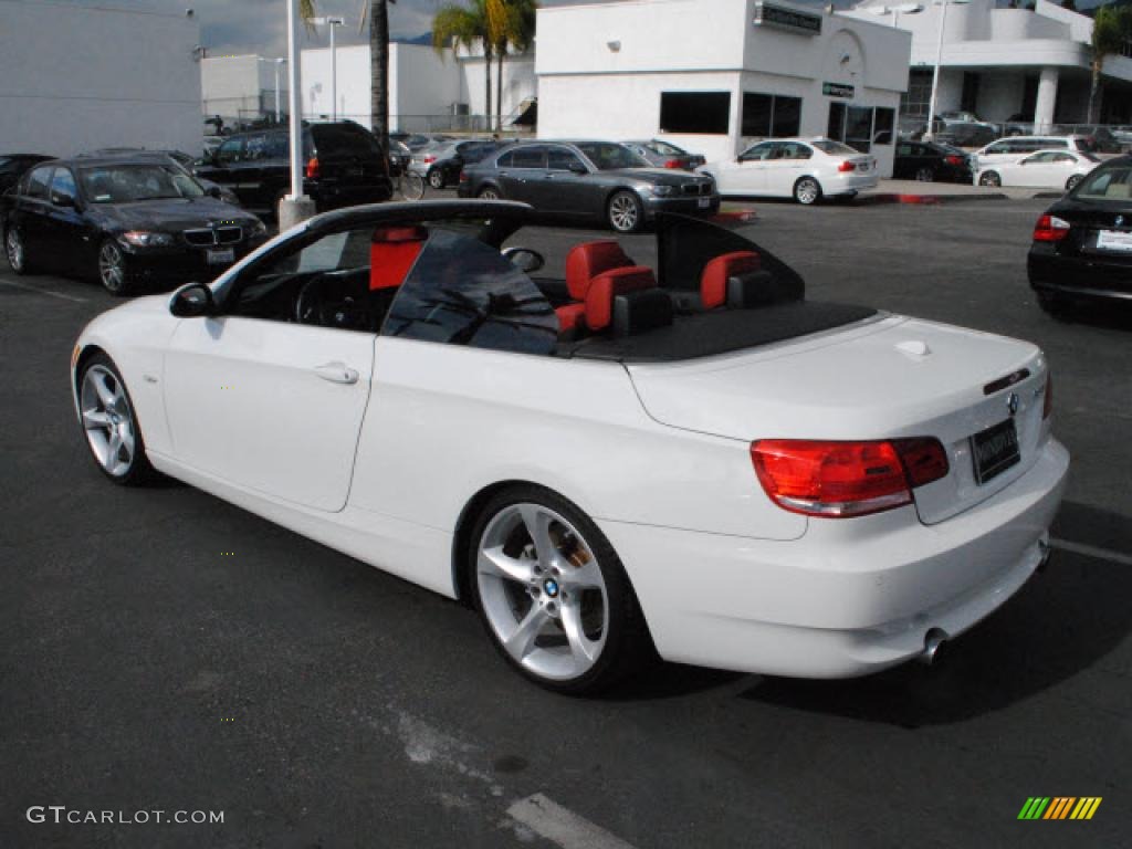 2008 3 Series 335i Convertible - Alpine White / Coral Red/Black photo #11