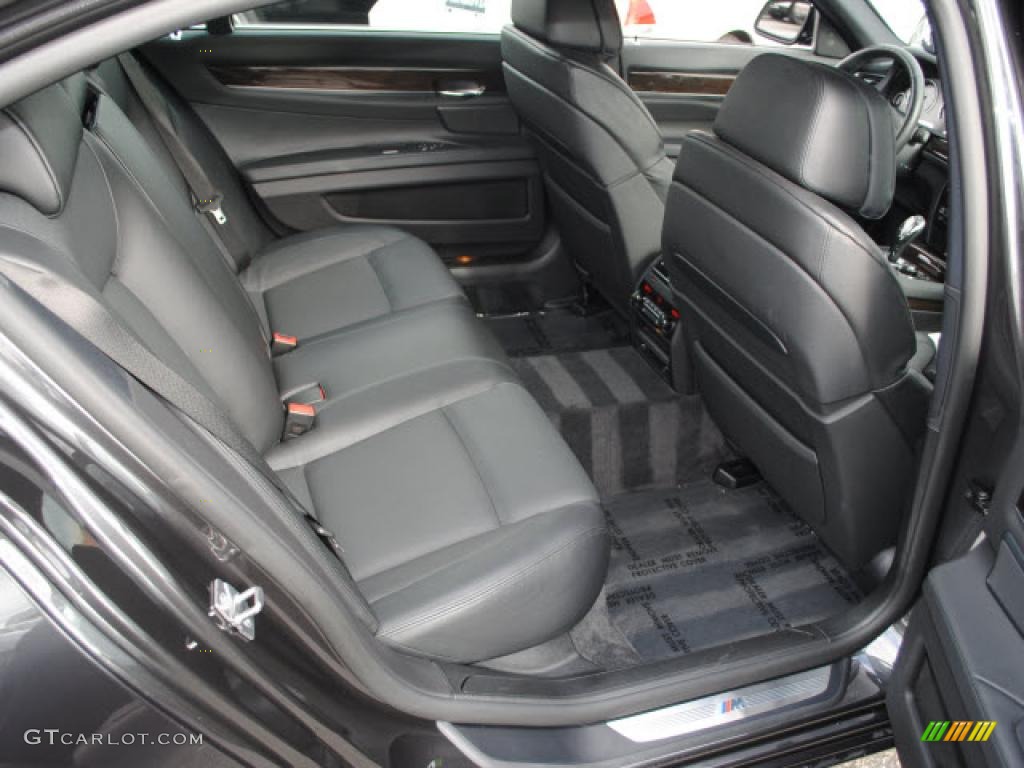 Black Nappa Leather Interior 2010 BMW 7 Series 750Li Sedan Photo #40578305