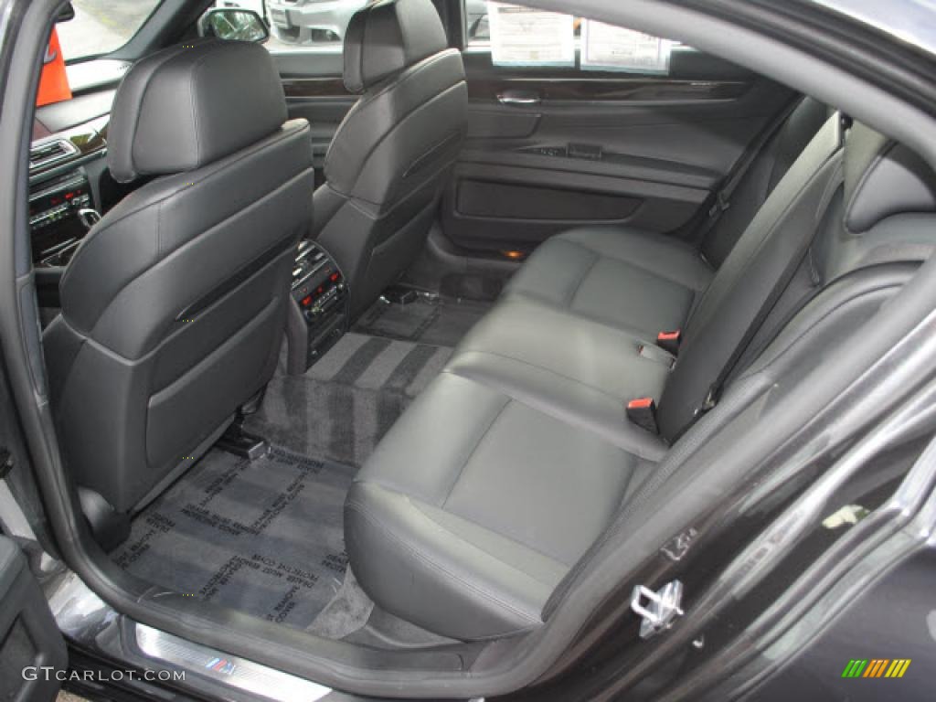 Black Nappa Leather Interior 2010 BMW 7 Series 750Li Sedan Photo #40578397