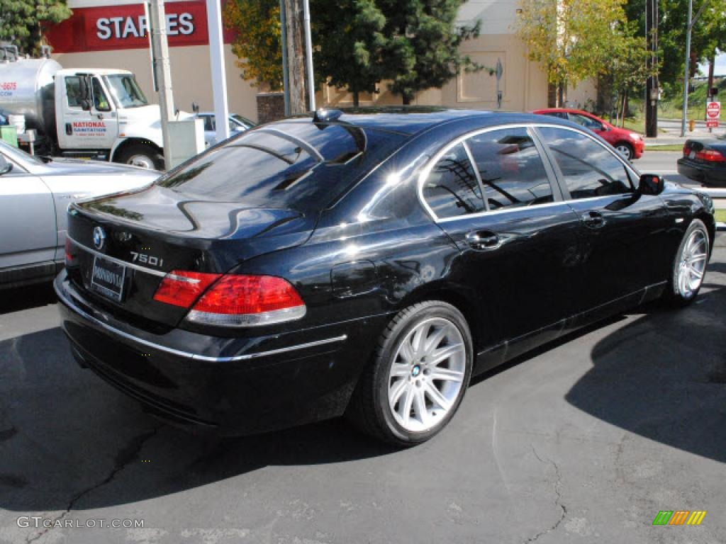 2006 7 Series 750i Sedan - Black Sapphire Metallic / Black/Black photo #2