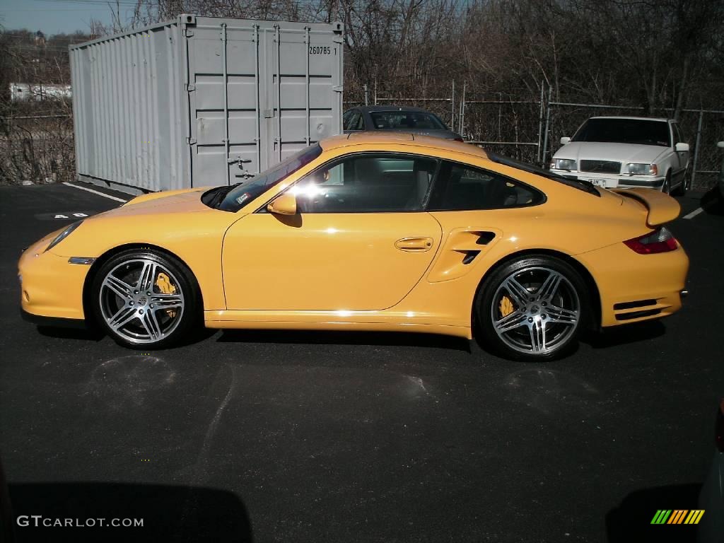 2007 911 Turbo Coupe - Speed Yellow / Natural Leather Cocoa photo #1