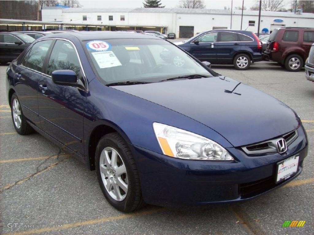 2005 Accord EX-L V6 Sedan - Eternal Blue Pearl / Gray photo #1