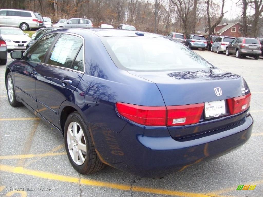 2005 Accord EX-L V6 Sedan - Eternal Blue Pearl / Gray photo #2