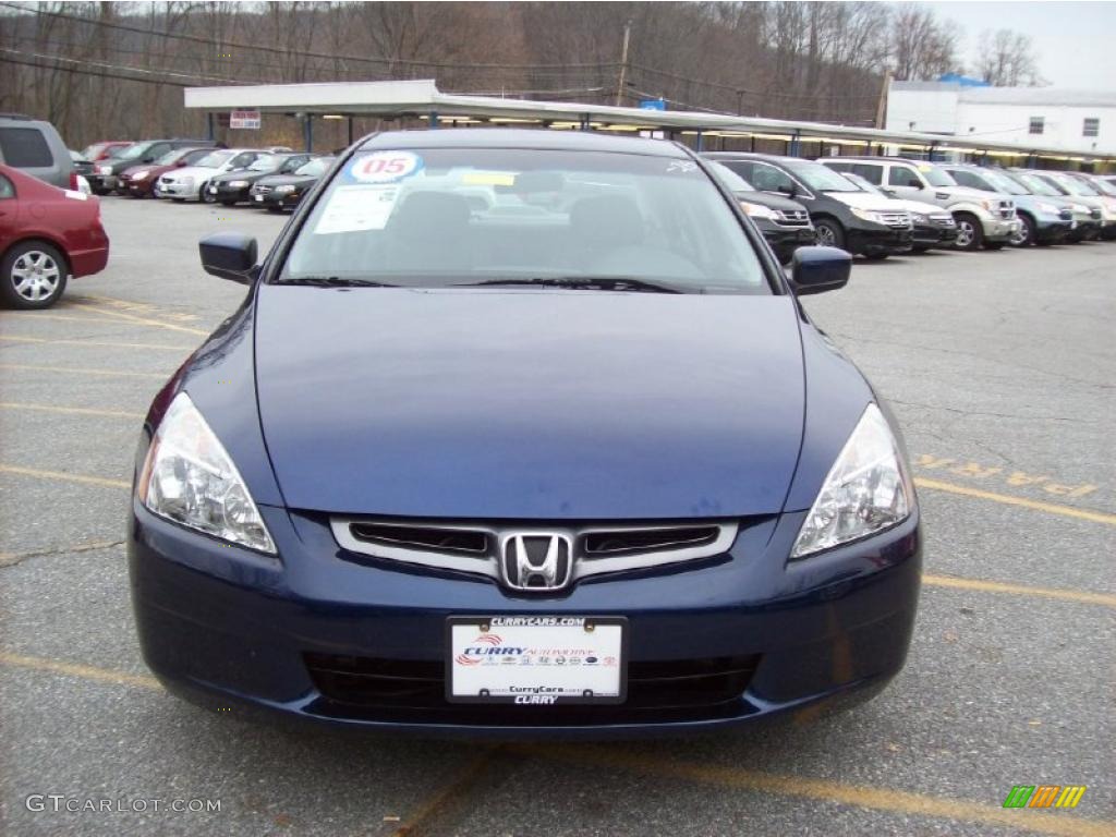 2005 Accord EX-L V6 Sedan - Eternal Blue Pearl / Gray photo #3