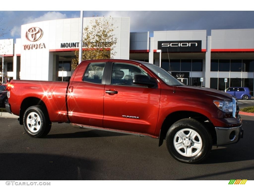 2010 Tundra Double Cab 4x4 - Salsa Red Pearl / Sand Beige photo #1