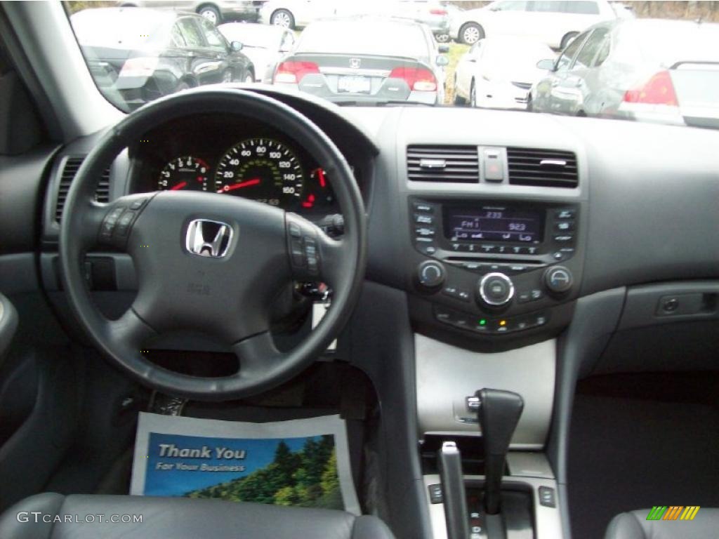 2005 Accord EX-L V6 Sedan - Eternal Blue Pearl / Gray photo #5