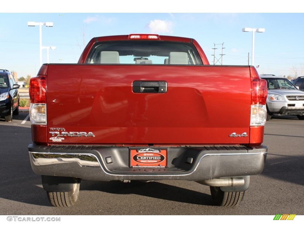 2010 Tundra Double Cab 4x4 - Salsa Red Pearl / Sand Beige photo #3