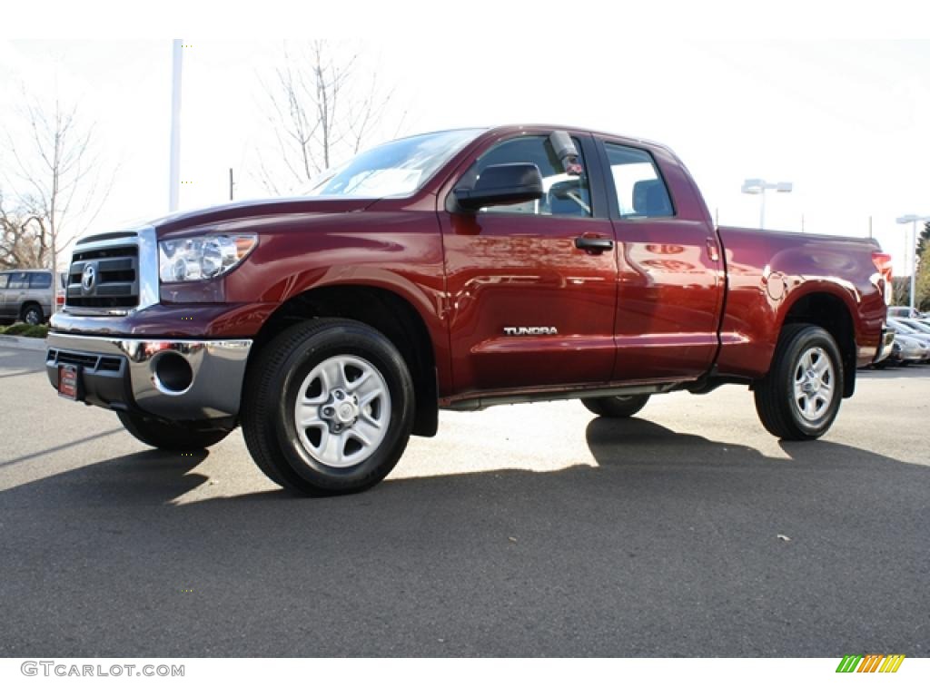 2010 Tundra Double Cab 4x4 - Salsa Red Pearl / Sand Beige photo #5