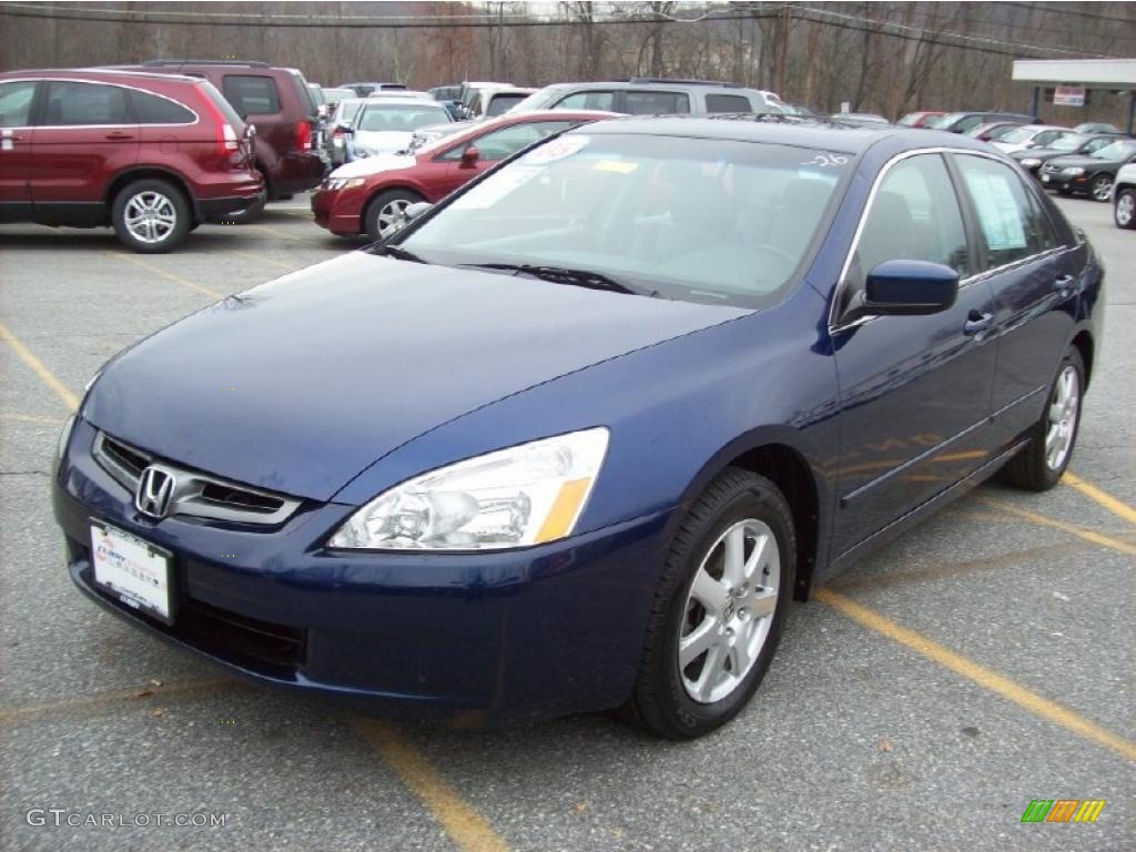2005 Accord EX-L V6 Sedan - Eternal Blue Pearl / Gray photo #23