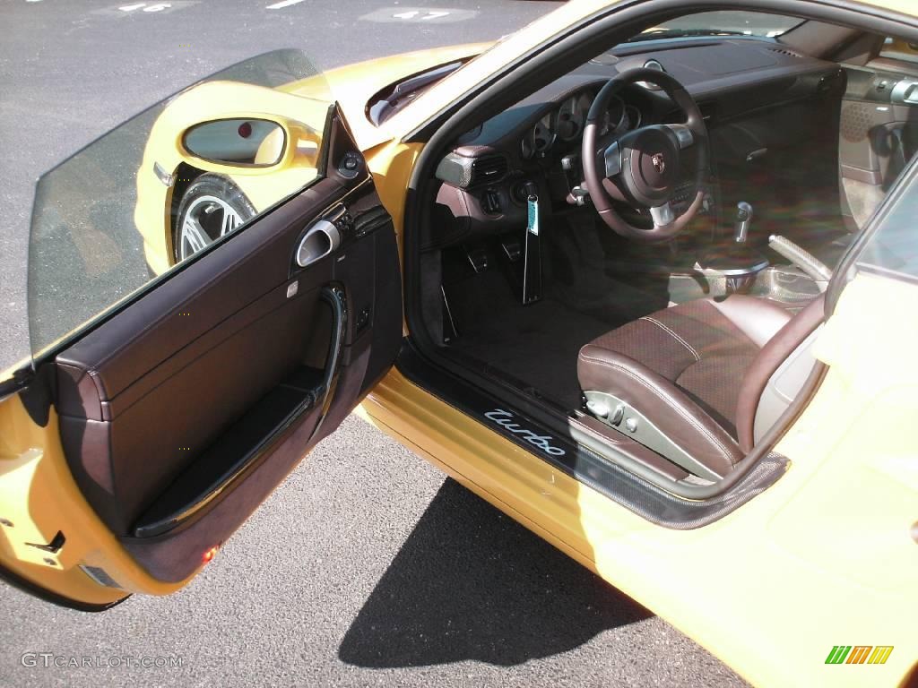 2007 911 Turbo Coupe - Speed Yellow / Natural Leather Cocoa photo #12