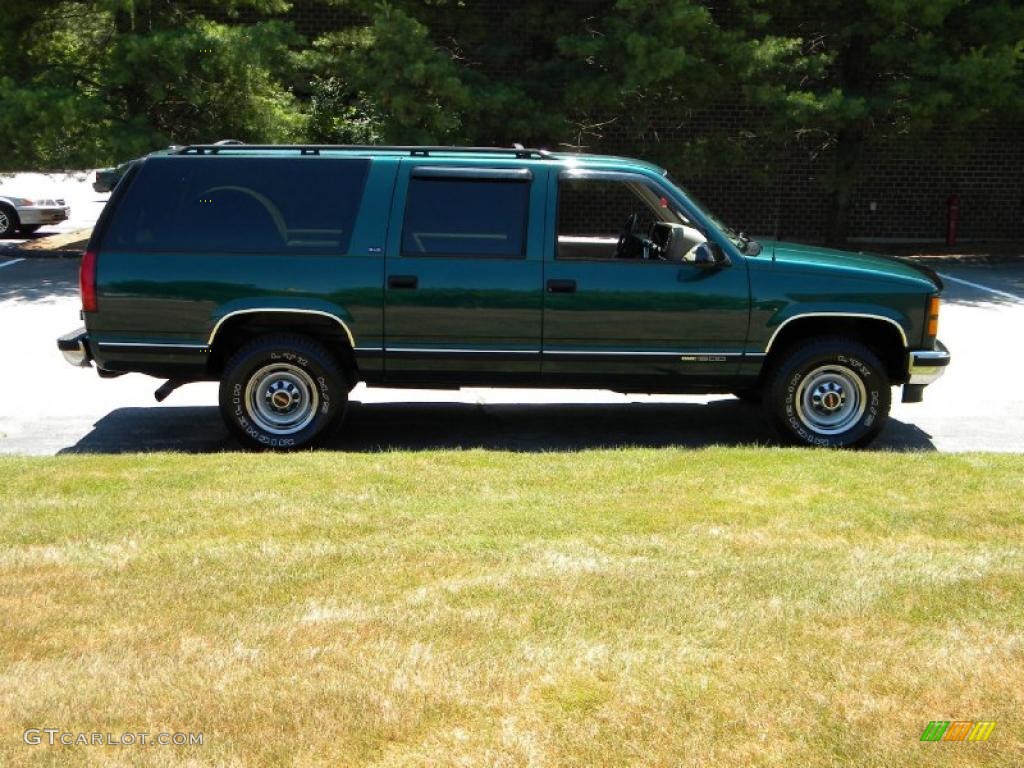 1996 Suburban C1500 SLT - Emerald Green Metallic / Beige photo #14