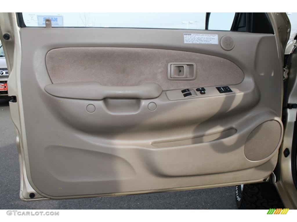 2001 Toyota Tacoma V6 TRD Xtracab 4x4 Oak Beige Door Panel Photo #40581473