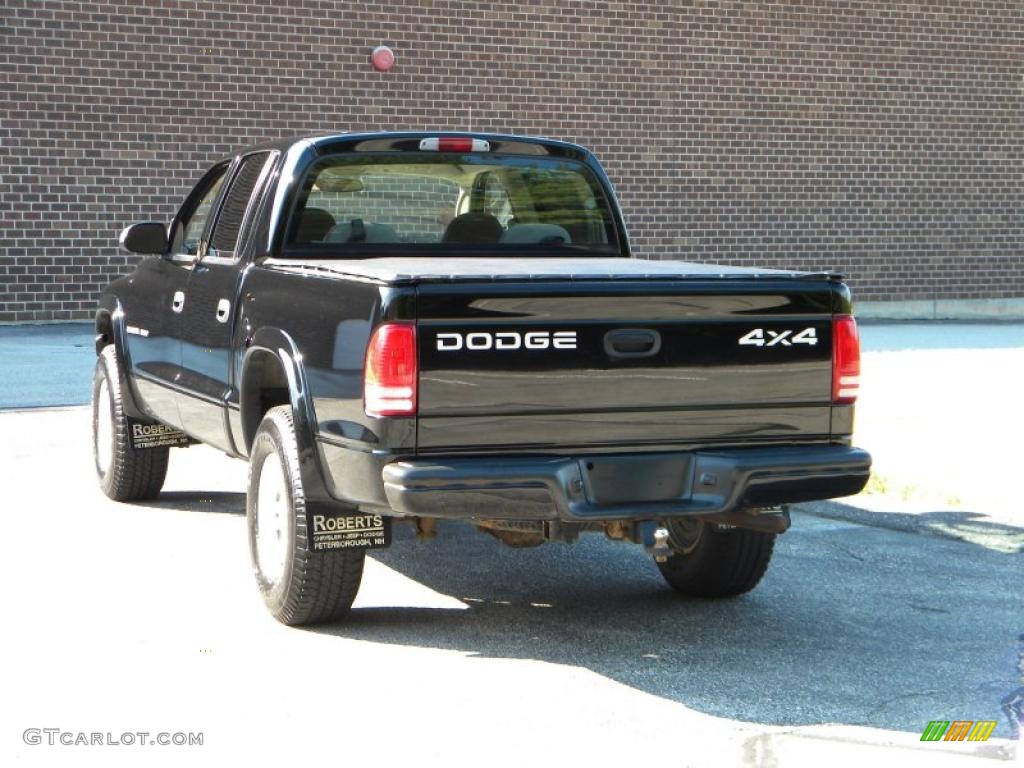 Black 2002 Dodge Dakota Sport Quad Cab 4x4 Exterior Photo #40582653