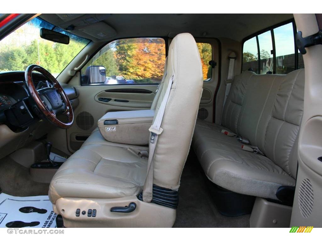 Beige Interior 2001 Dodge Ram 3500 SLT Quad Cab 4x4 Dually Photo #40585057