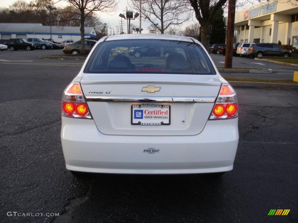 2010 Aveo LT Sedan - Summit White / Charcoal photo #5