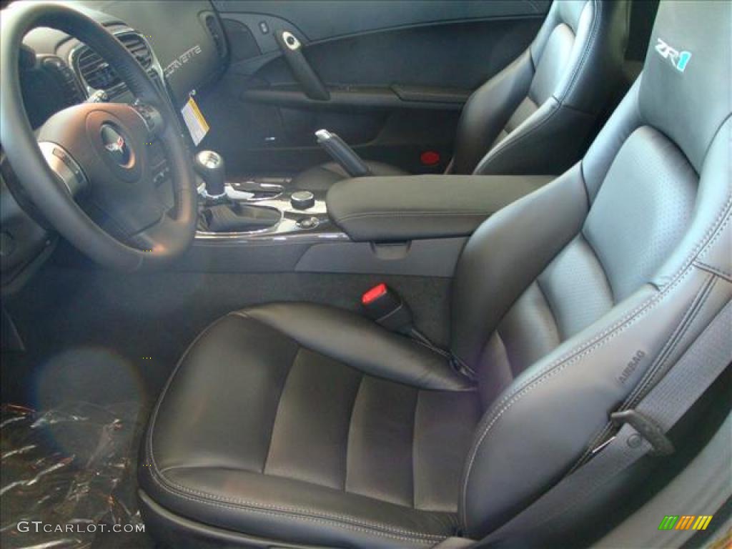 Ebony Black Interior 2010 Chevrolet Corvette ZR1 Photo #40590221